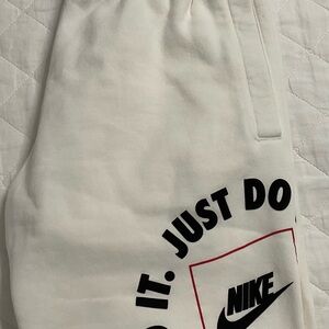 Nike White Fleece Joggers